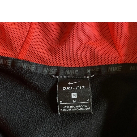 Nike Dri-FIT Youth Size Medium Activewear Jacket Black & Red - Picture 4 of 11